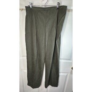 Women's EnFocus Studio Dress Pants Size 16 Olive Green Poly/Spandex wash cold